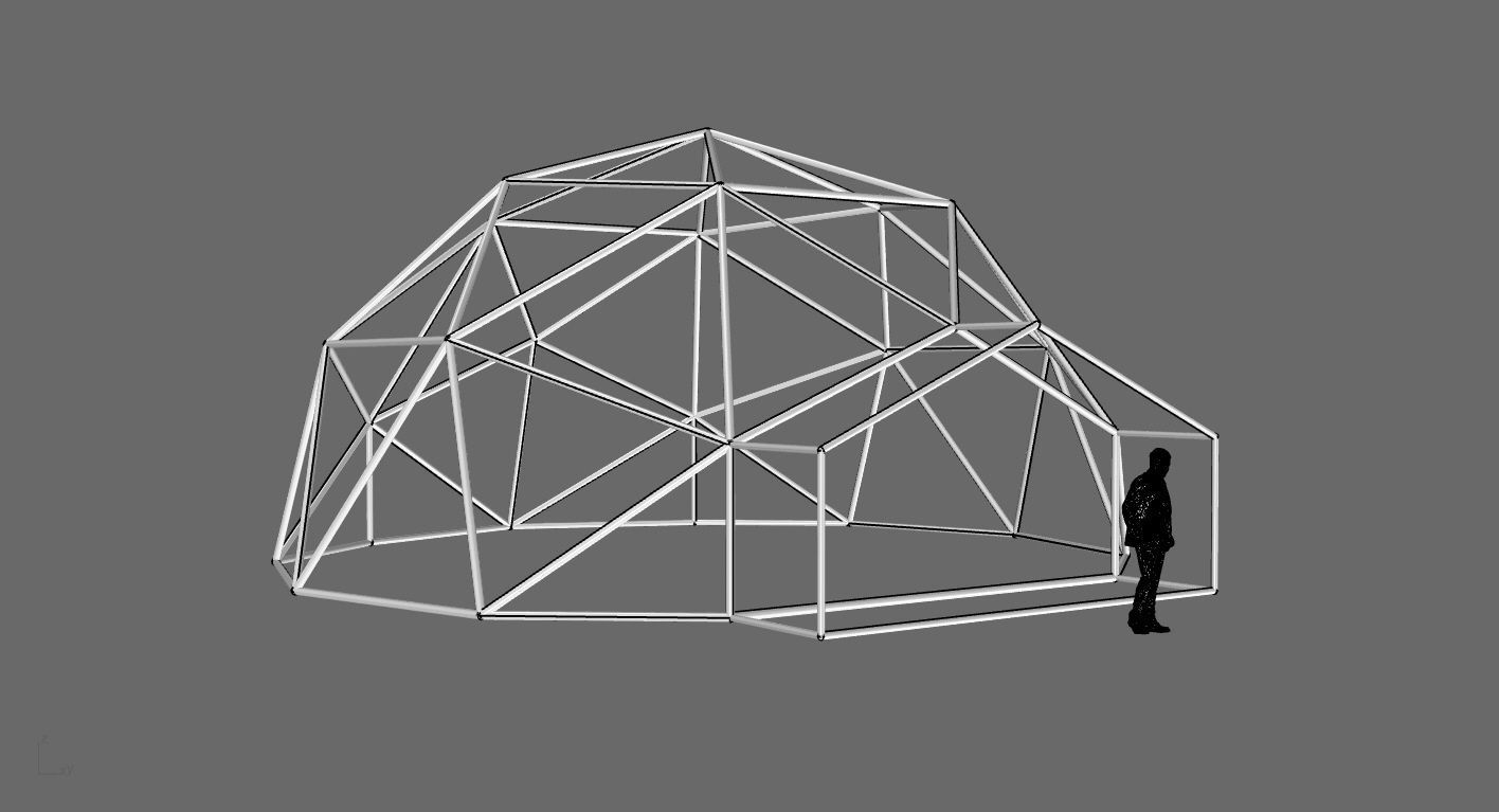 Geodesic Dome with Entry v1 3D model_121