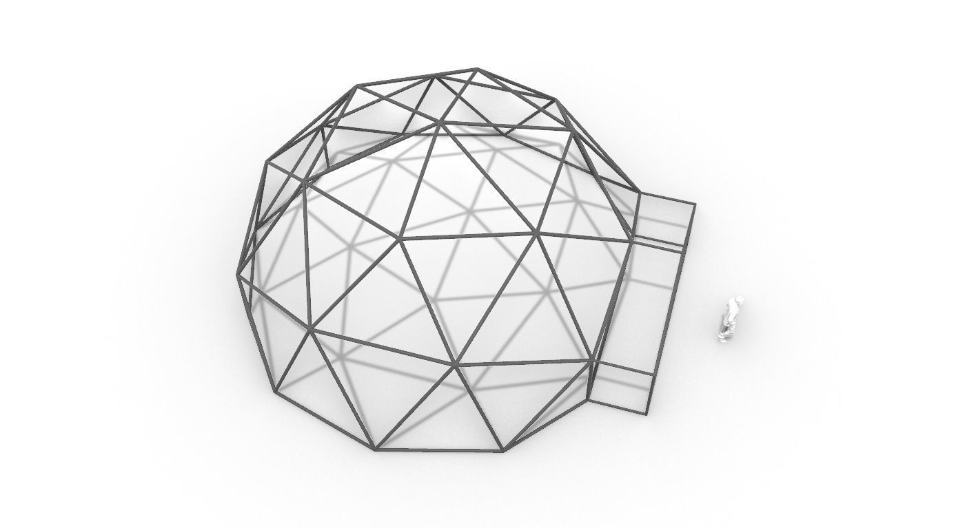 Geodesic Dome with Entry v1 3D model_59