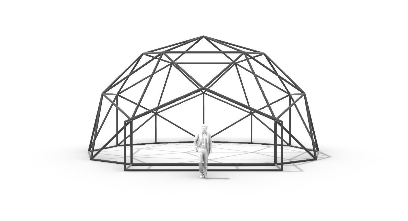 Geodesic Dome with Entry v1 3D model_36