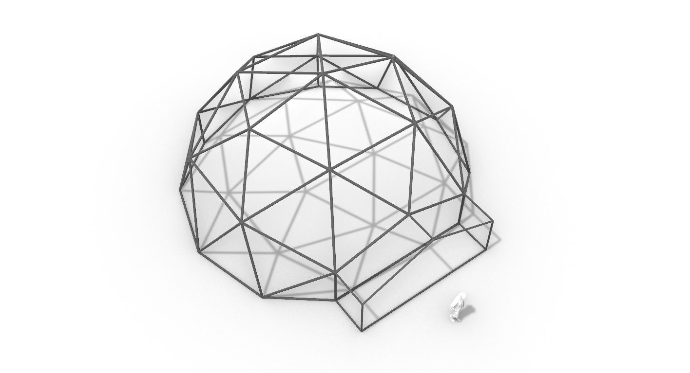 Geodesic Dome with Entry v1 3D model_63