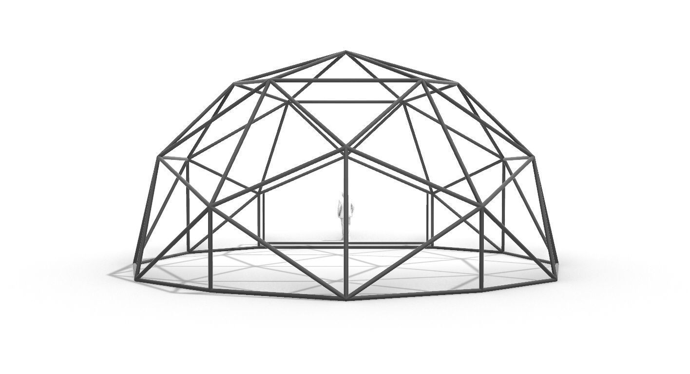 Geodesic Dome with Entry v1 3D model_15