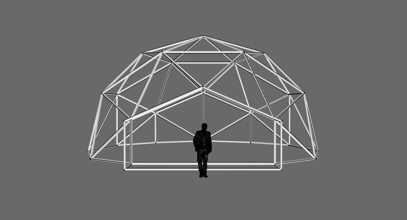 Geodesic Dome with Entry v1 3D model_115