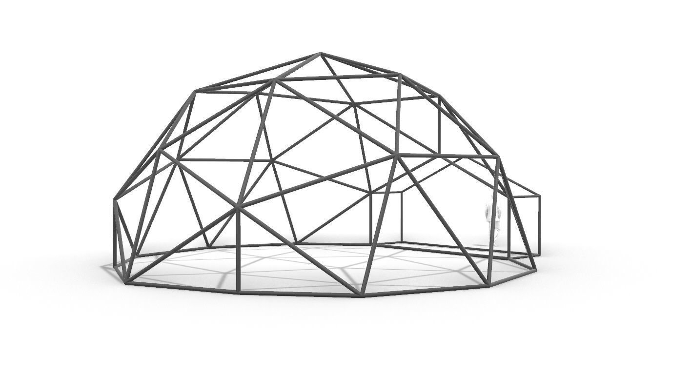 Geodesic Dome with Entry v1 3D model_19