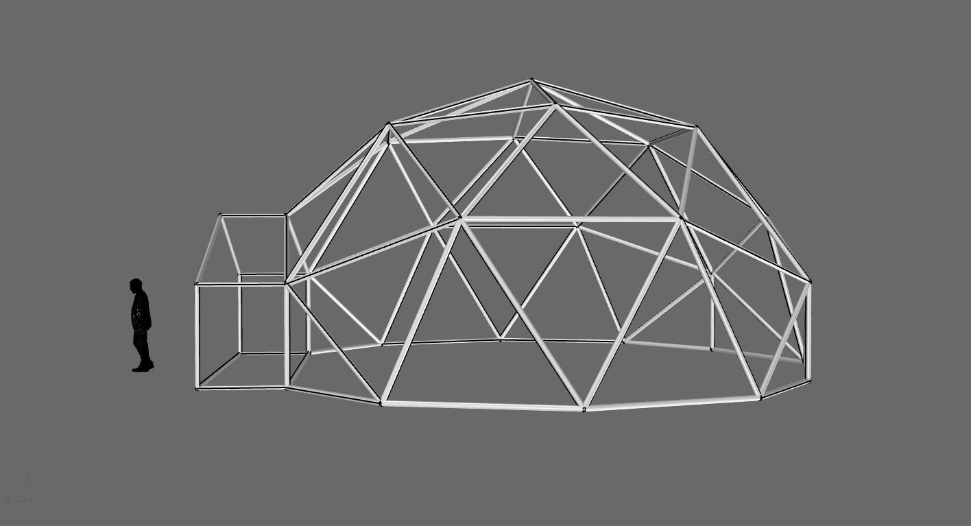 Geodesic Dome with Entry v1 3D model_103