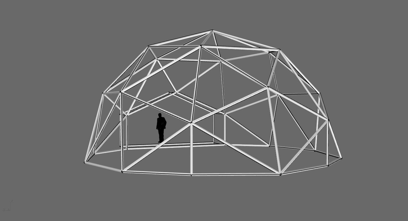 Geodesic Dome with Entry v1 3D model_108