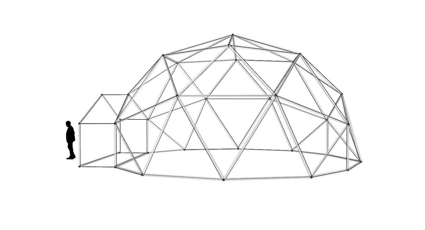Geodesic Dome with Entry v1 3D model_73