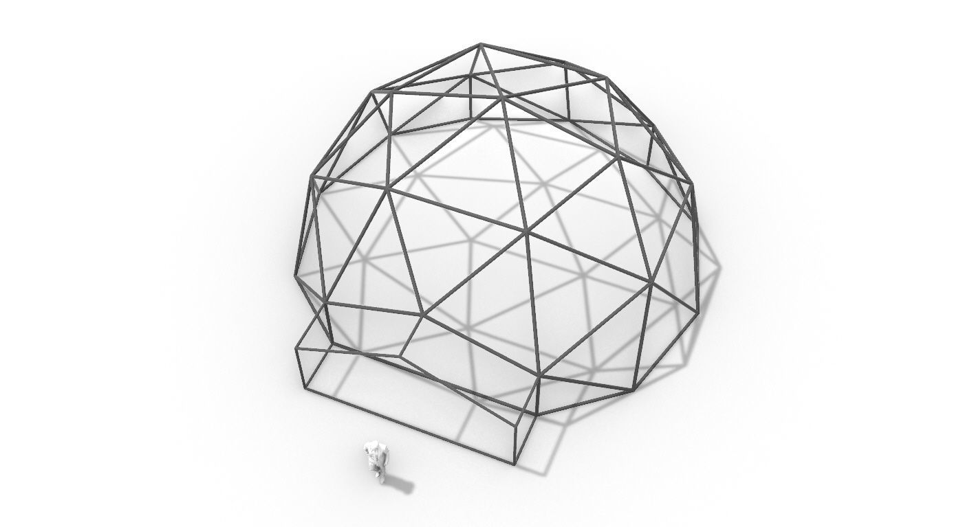 Geodesic Dome with Entry v1 3D model_42