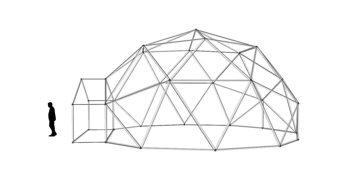 Geodesic Dome with Entry v1 3D model_72