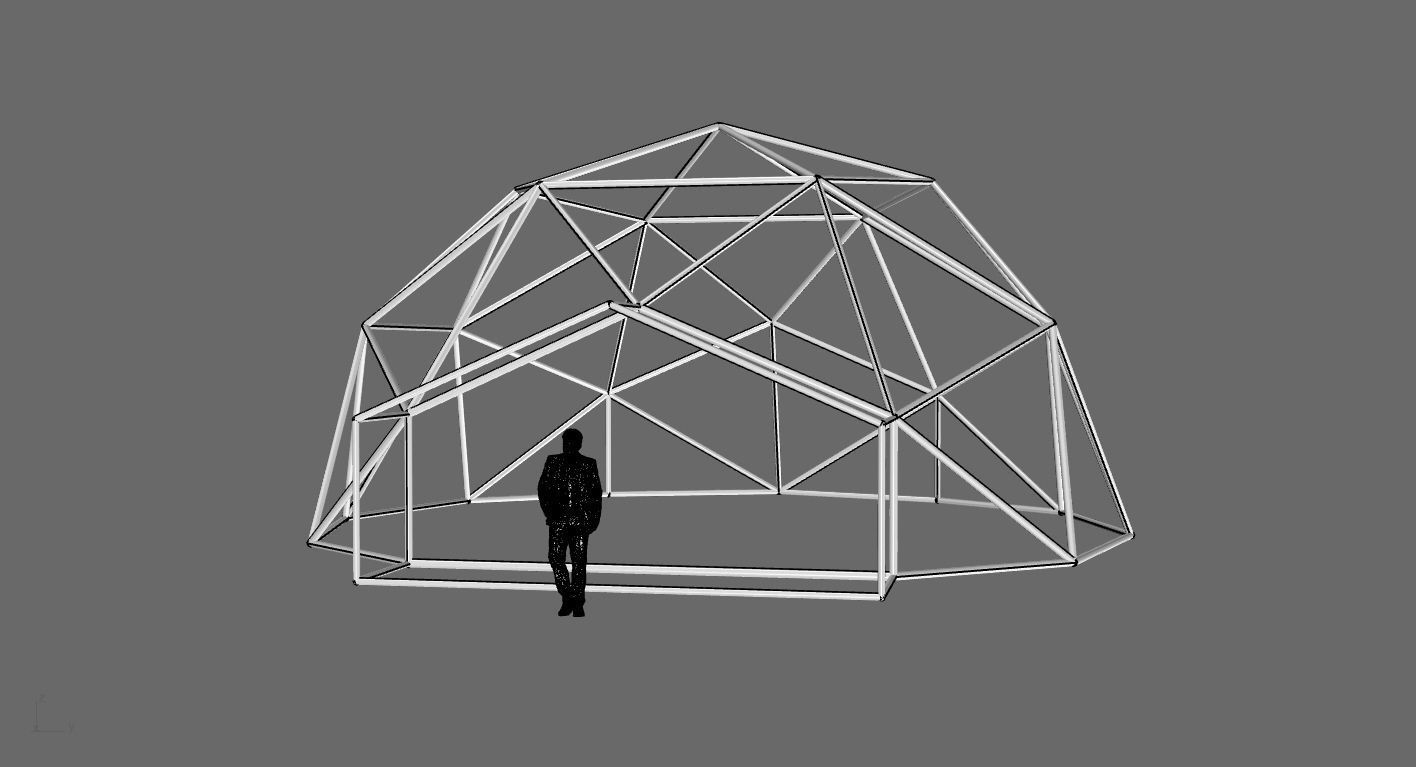 Geodesic Dome with Entry v1 3D model_96