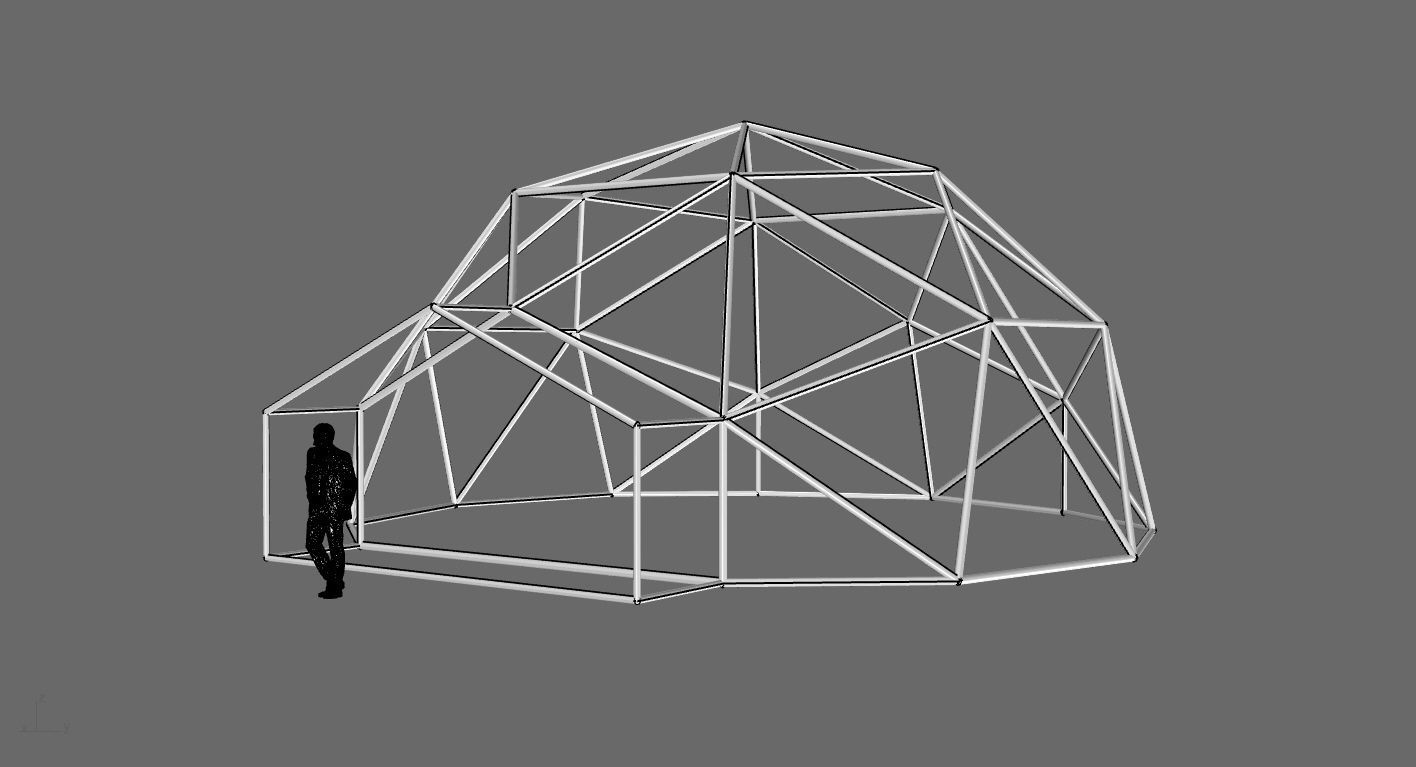 Geodesic Dome with Entry v1 3D model_98