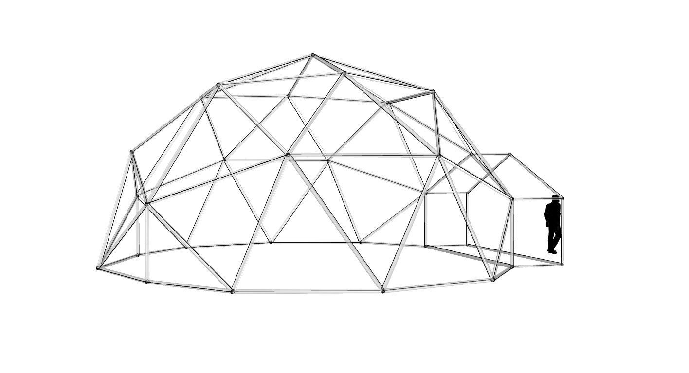 Geodesic Dome with Entry v1 3D model_87