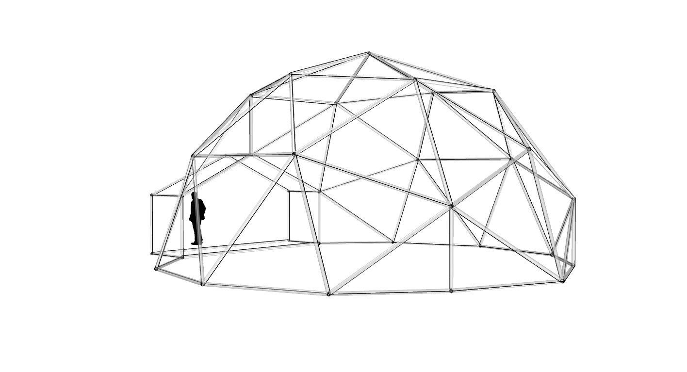 Geodesic Dome with Entry v1 3D model_76