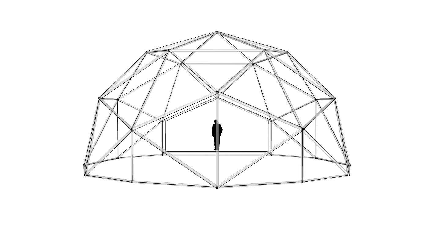 Geodesic Dome with Entry v1 3D model_79
