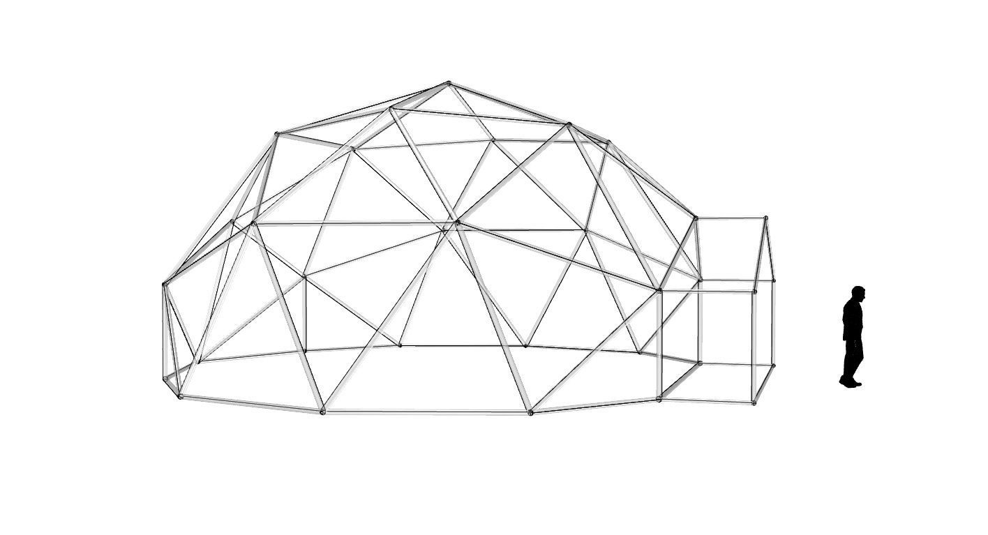Geodesic Dome with Entry v1 3D model_91