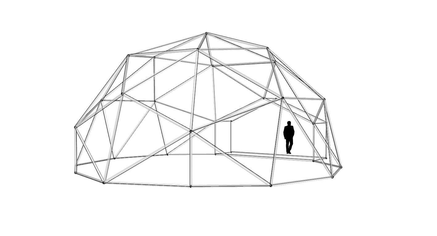Geodesic Dome with Entry v1 3D model_83