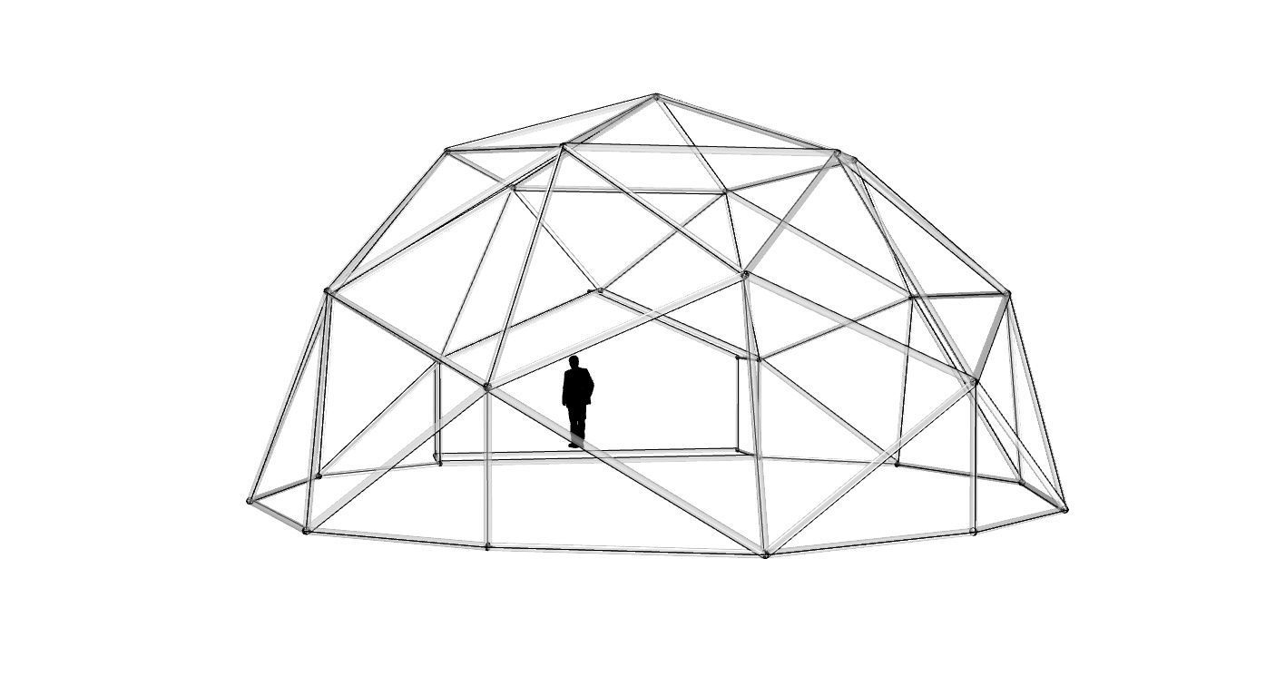 Geodesic Dome with Entry v1 3D model_80