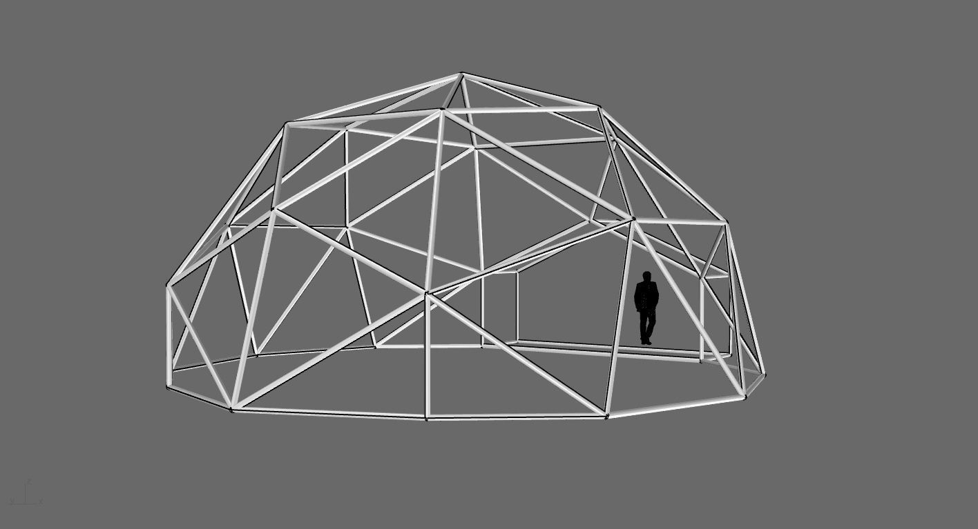 Geodesic Dome with Entry v1 3D model_113