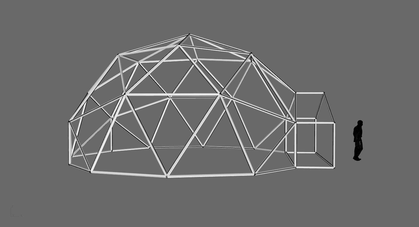 Geodesic Dome with Entry v1 3D model_124