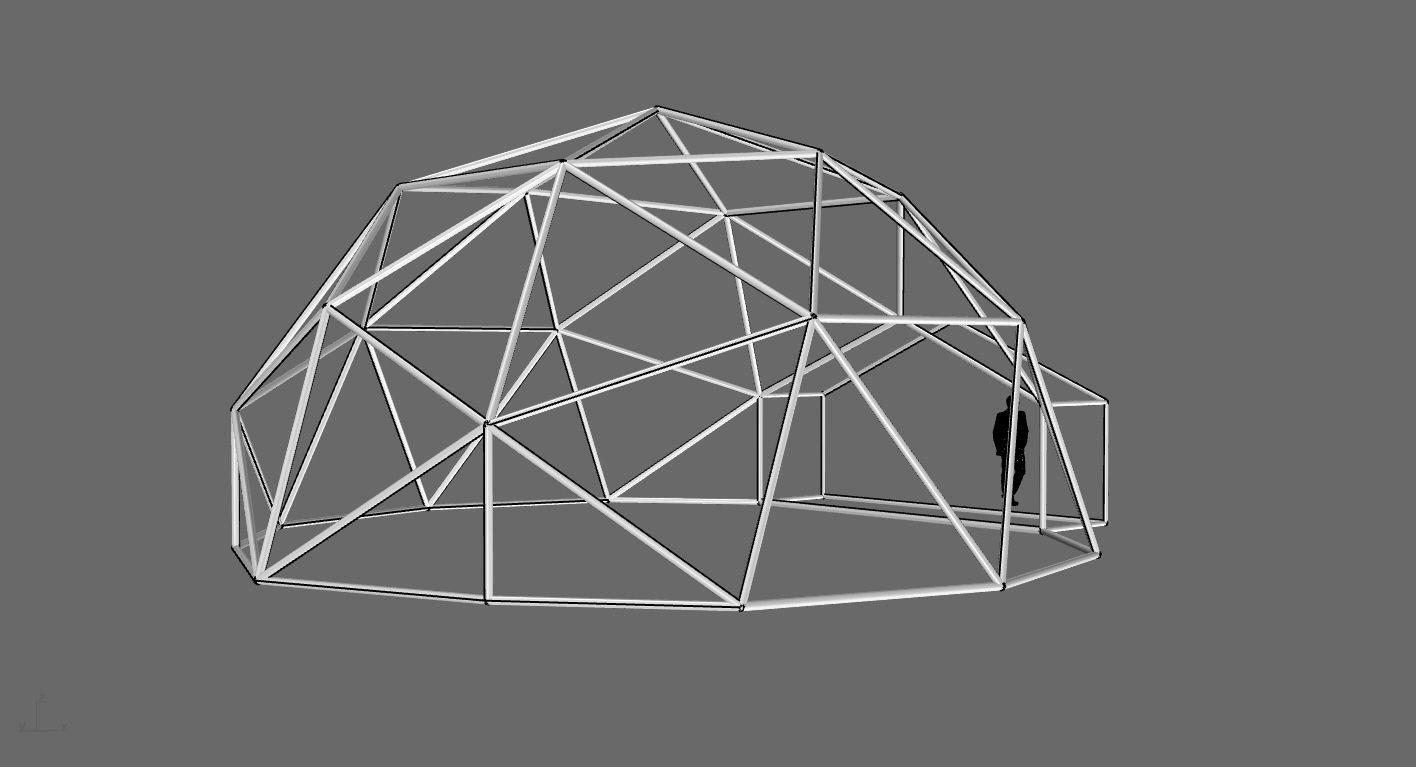 Geodesic Dome with Entry v1 3D model_114