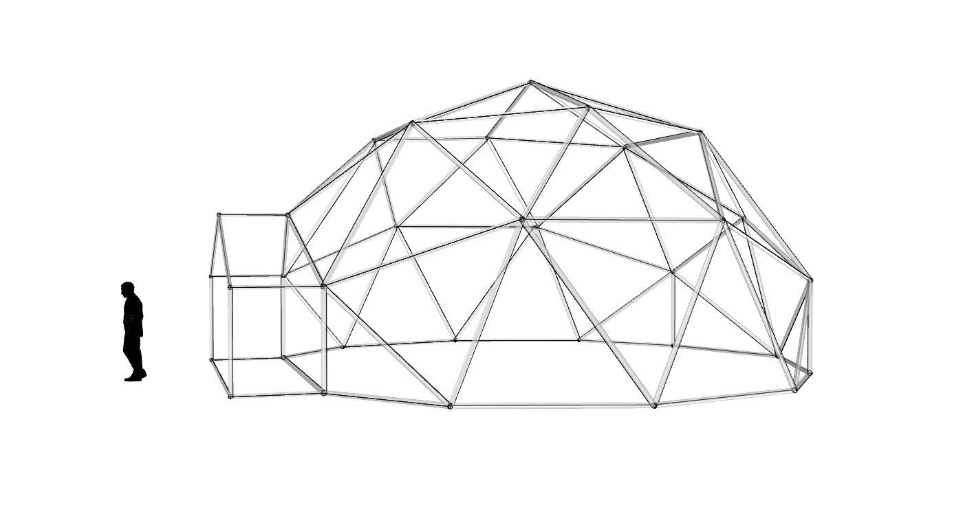 Geodesic Dome with Entry v1 3D model_71