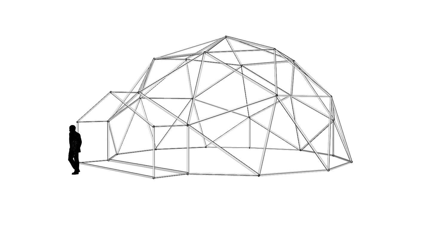 Geodesic Dome with Entry v1 3D model_68