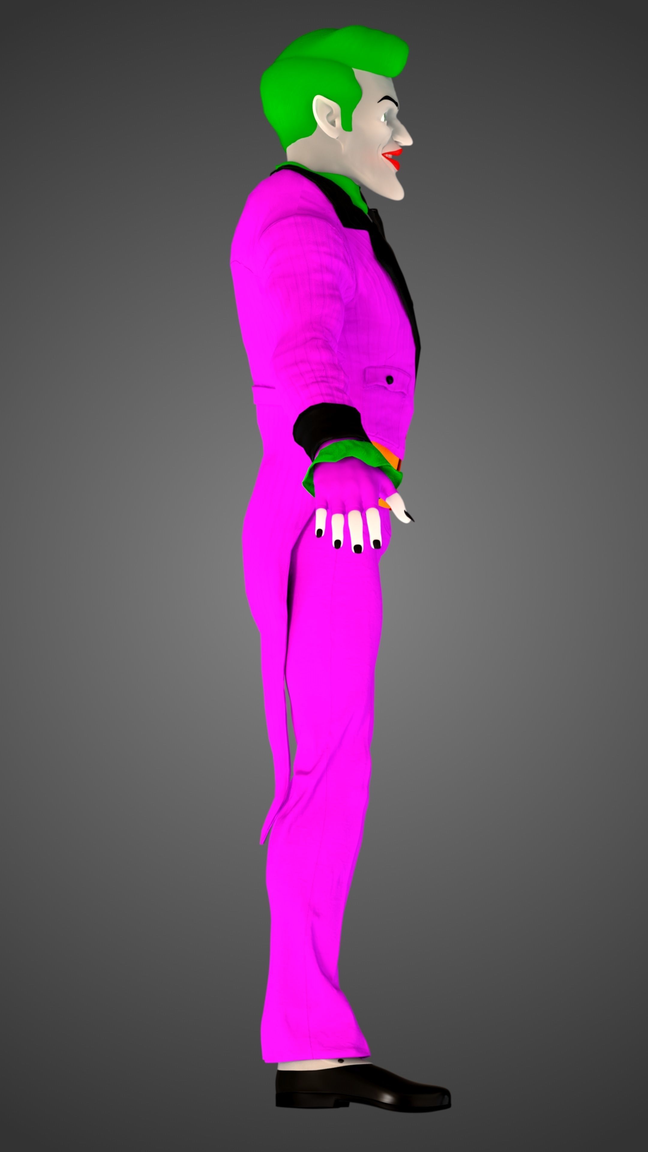 The Joker - Cartoon Style 3D model_5