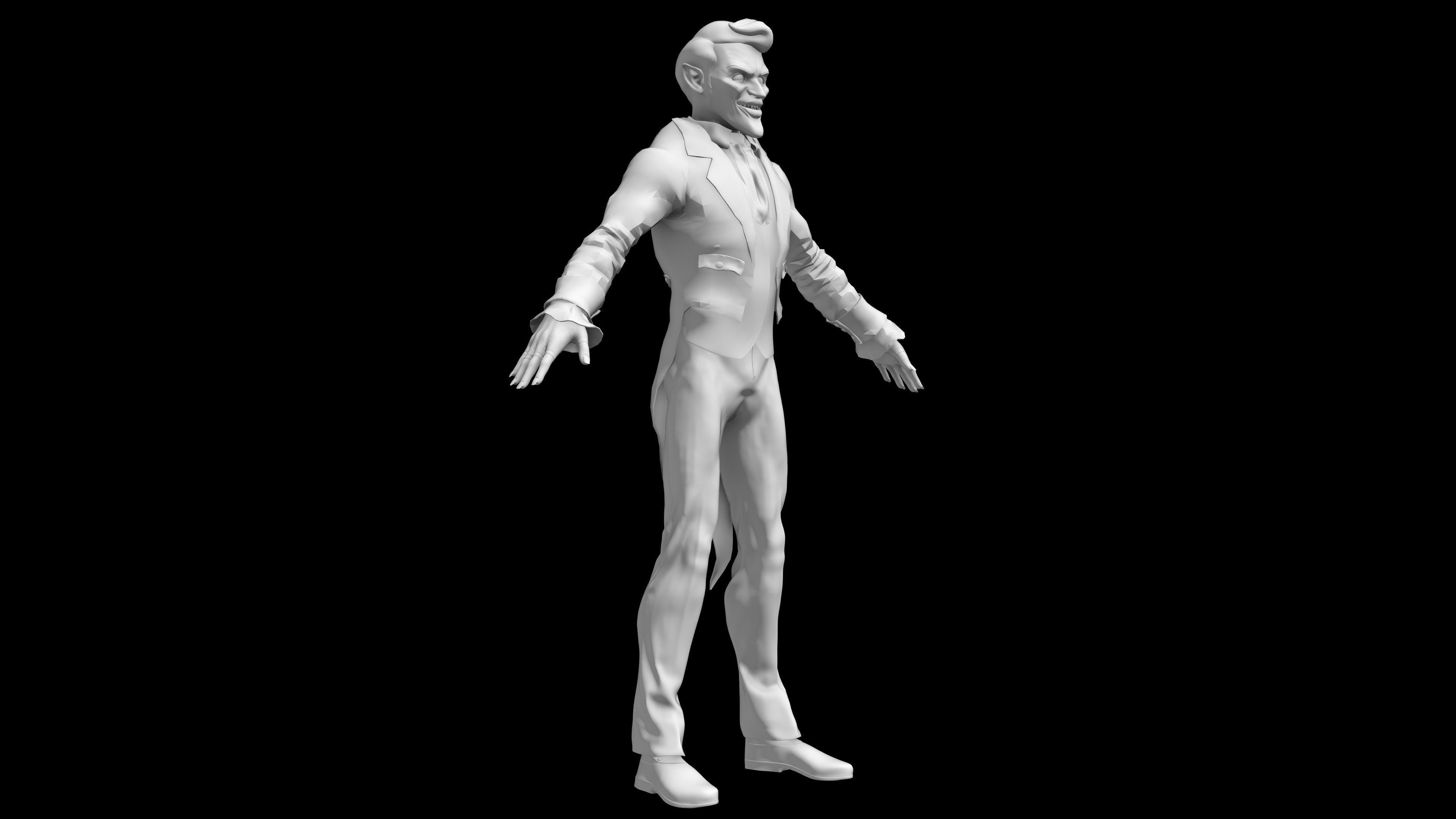 The Joker - Cartoon Style 3D model_2