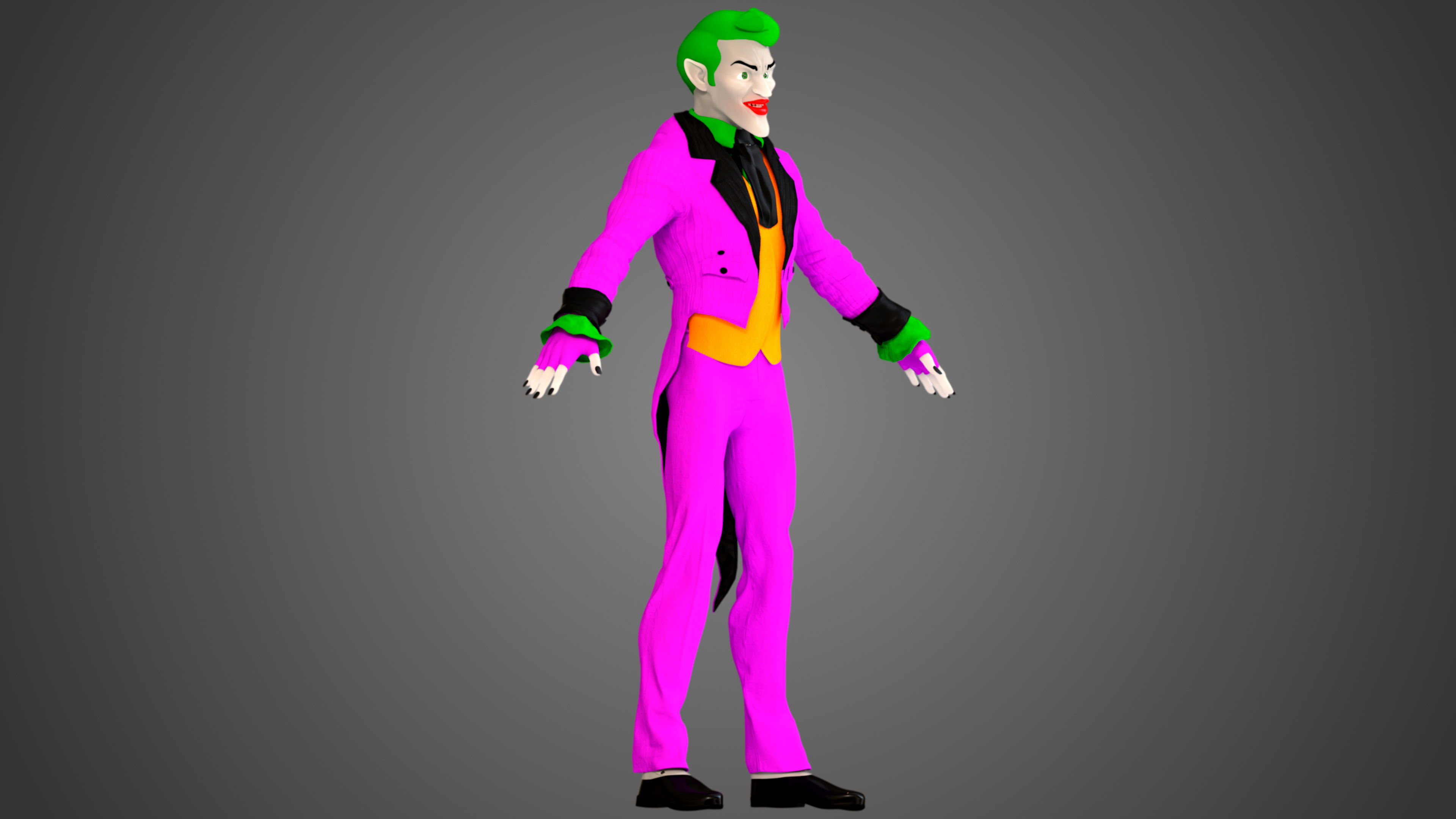 The Joker - Cartoon Style 3D model_3