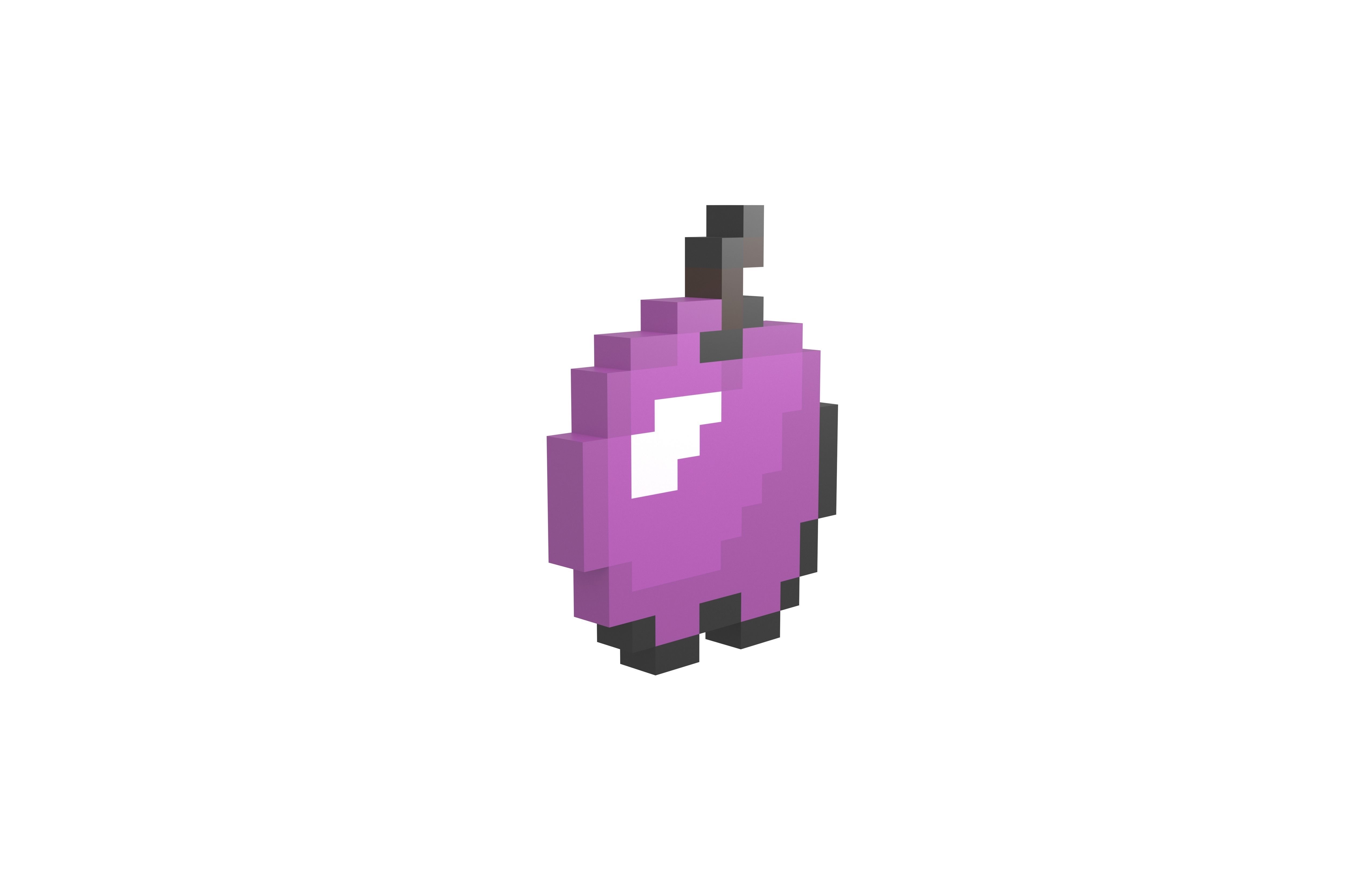 Pixel Apple v1 008 Low-poly 3D model_3