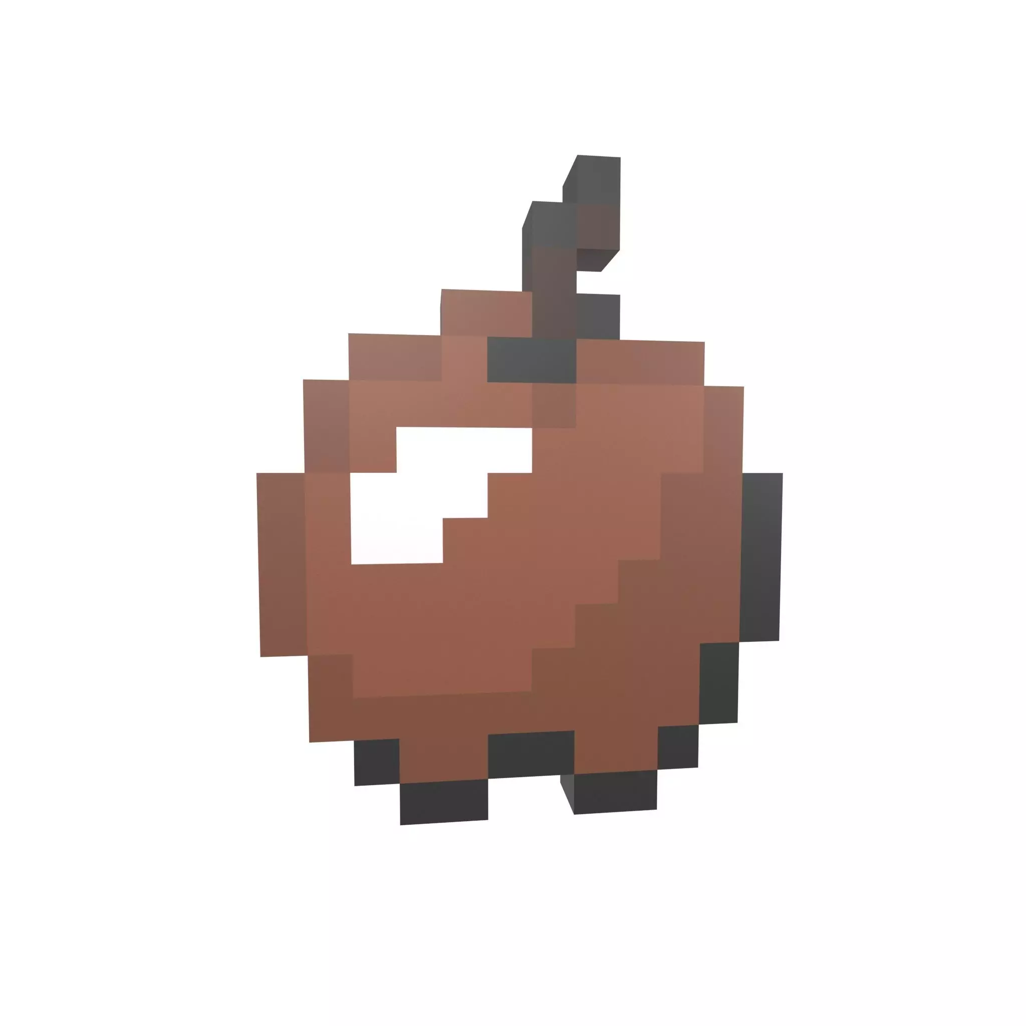 Pixel Apple v1 010 Low-poly 3D model_0