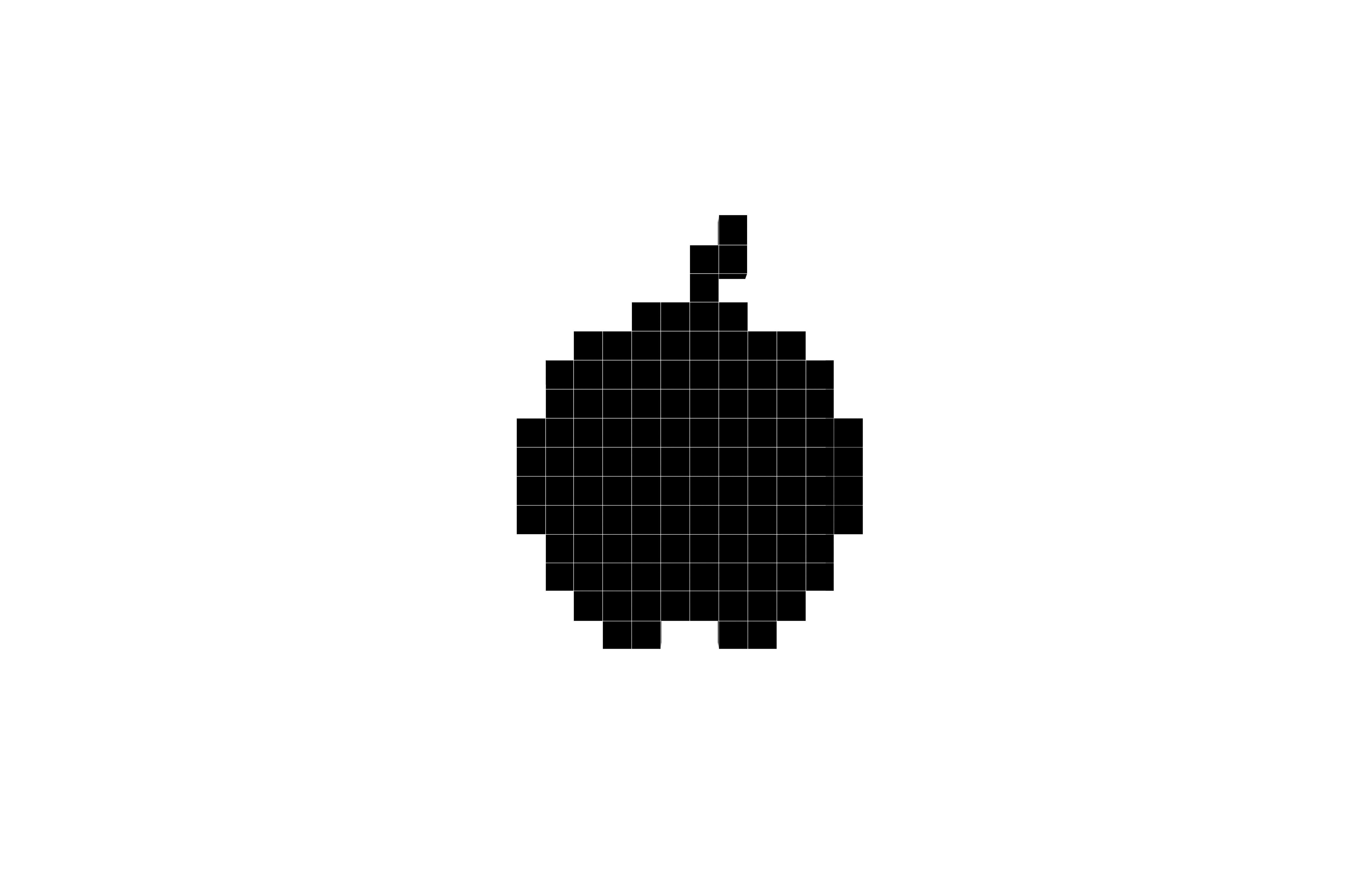 Pixel Apple v1 014 Low-poly 3D model_5