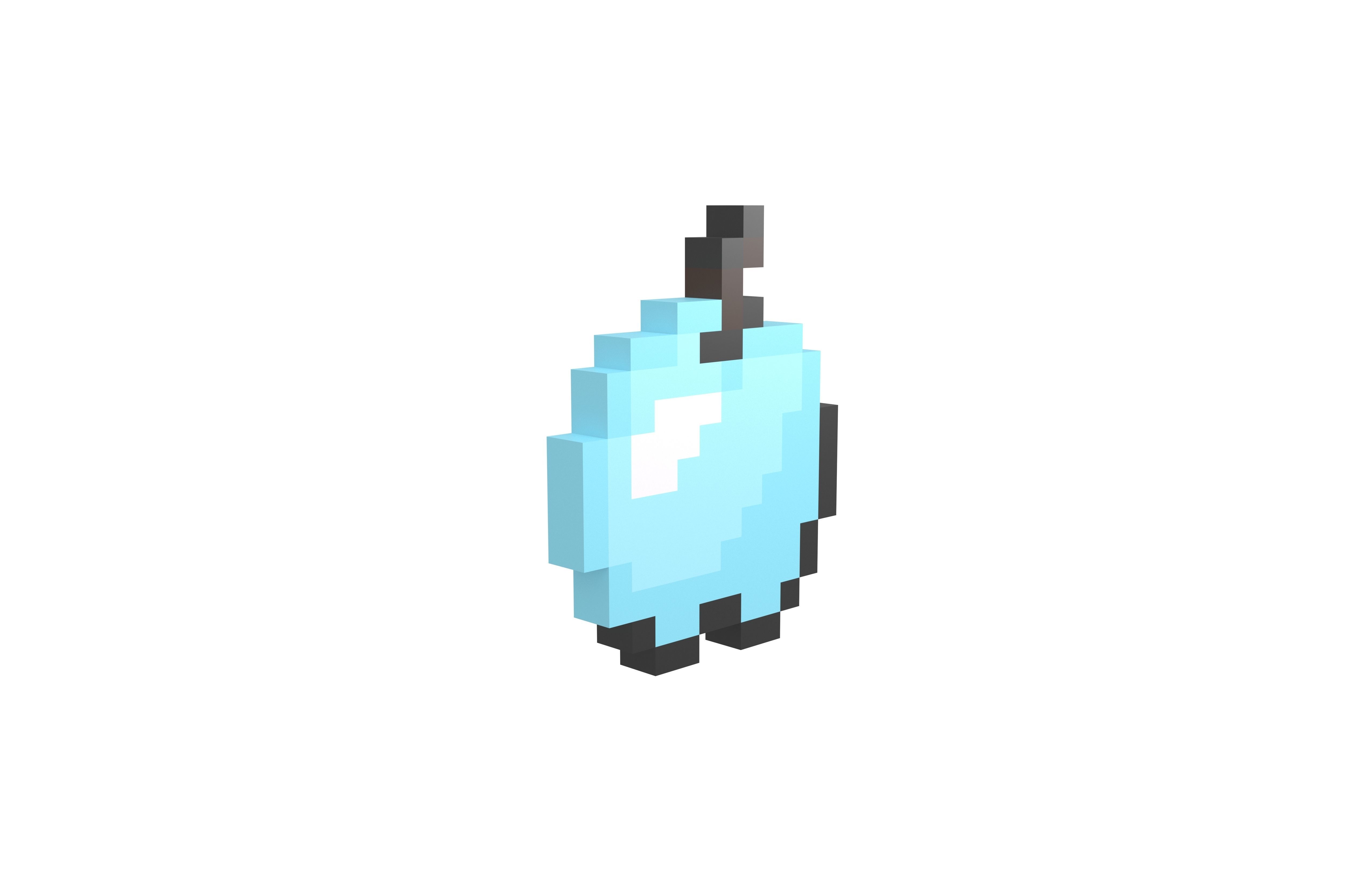 Pixel Apple v1 014 Low-poly 3D model_3