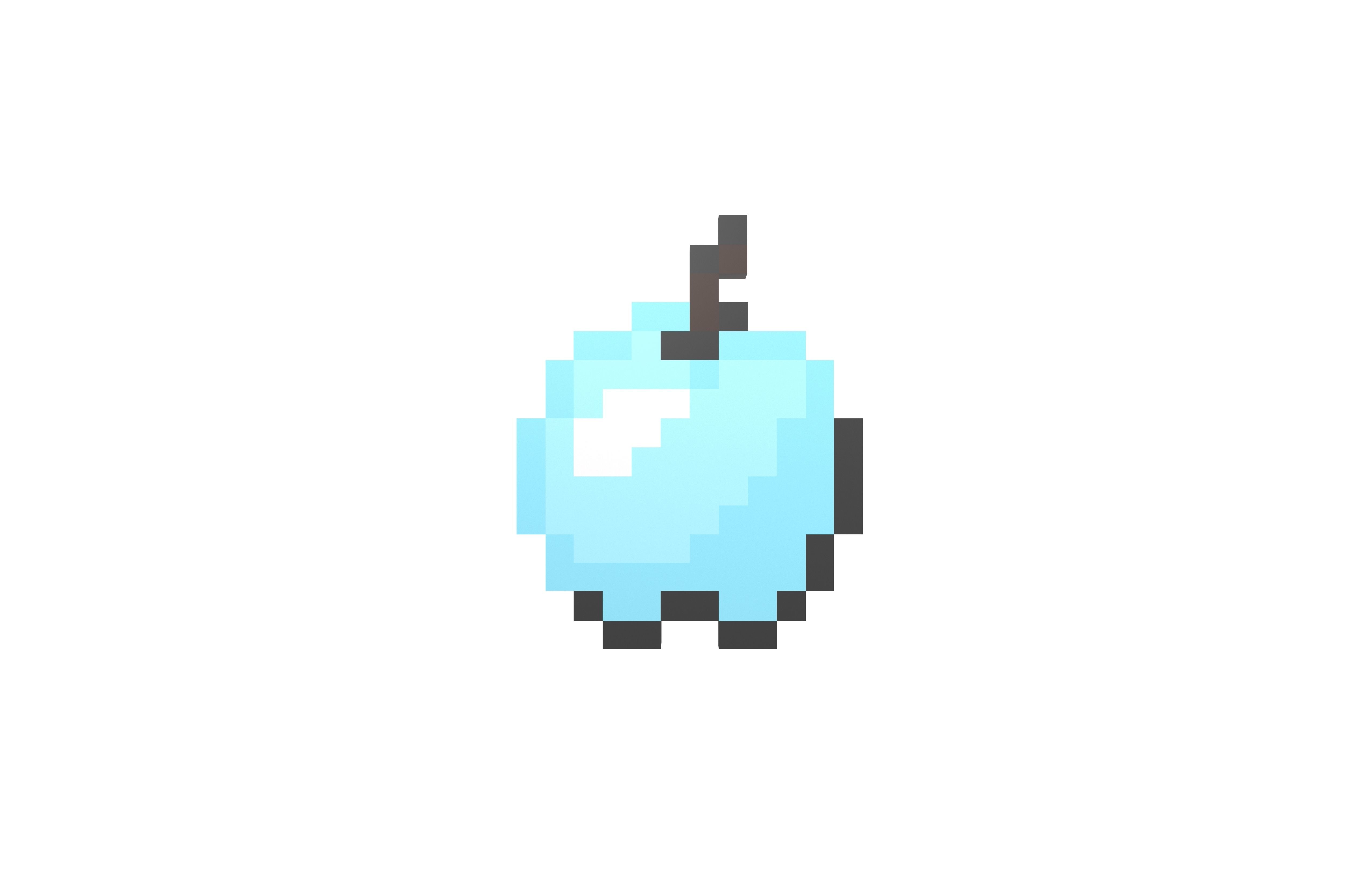 Pixel Apple v1 014 Low-poly 3D model_1