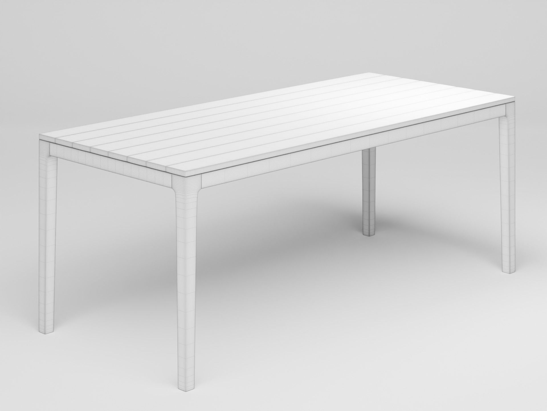 Simple Dining Table - kobeomsuk 3D model_1
