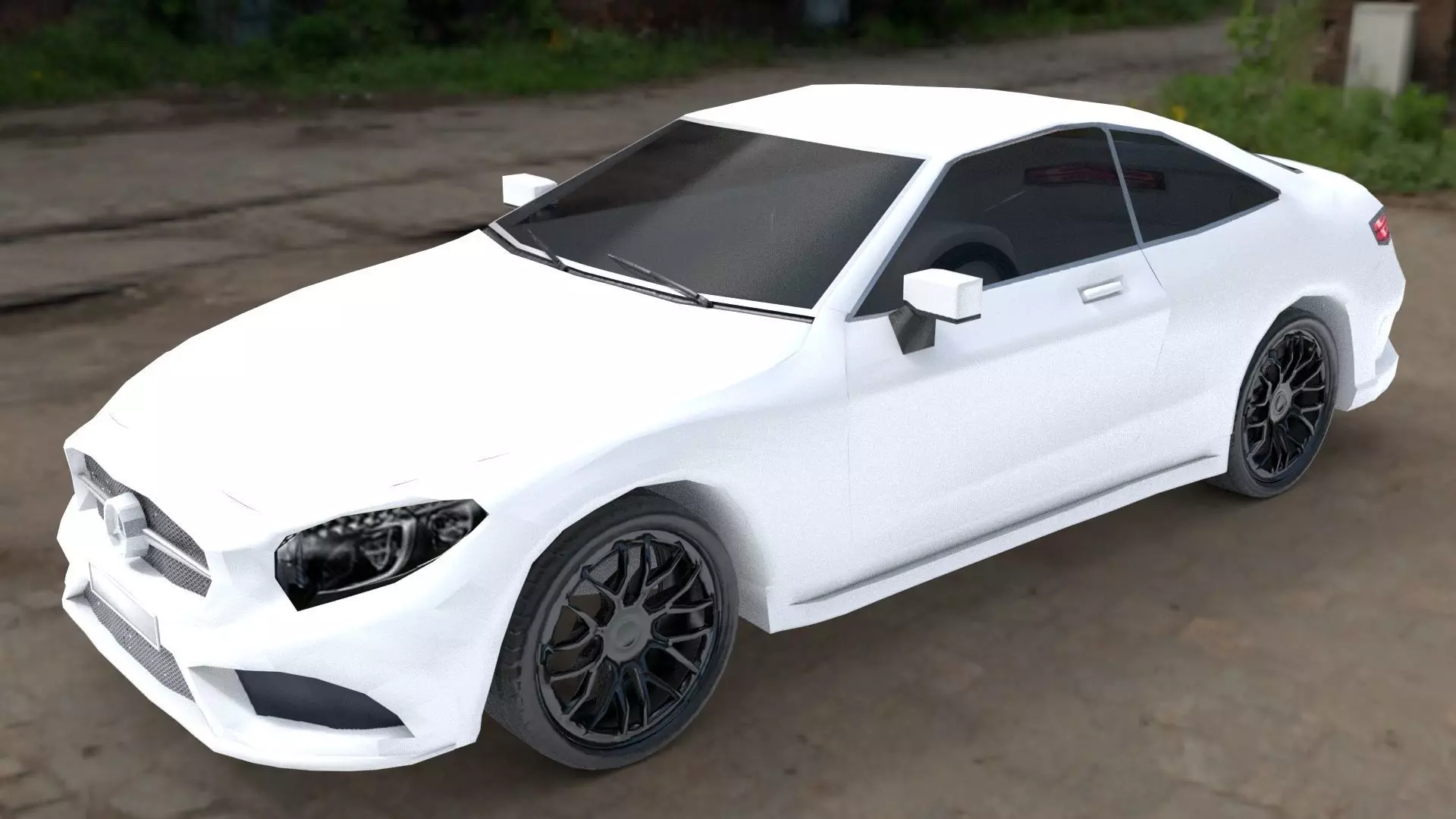 Mercedes Benz S Class Coupe Low-poly 3D model