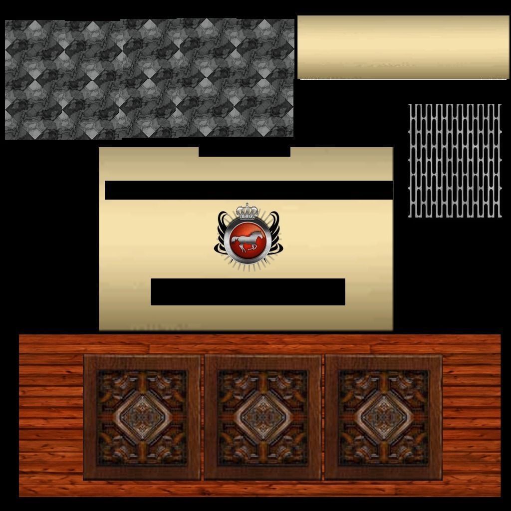 barra de bar Low-poly 3D model_5