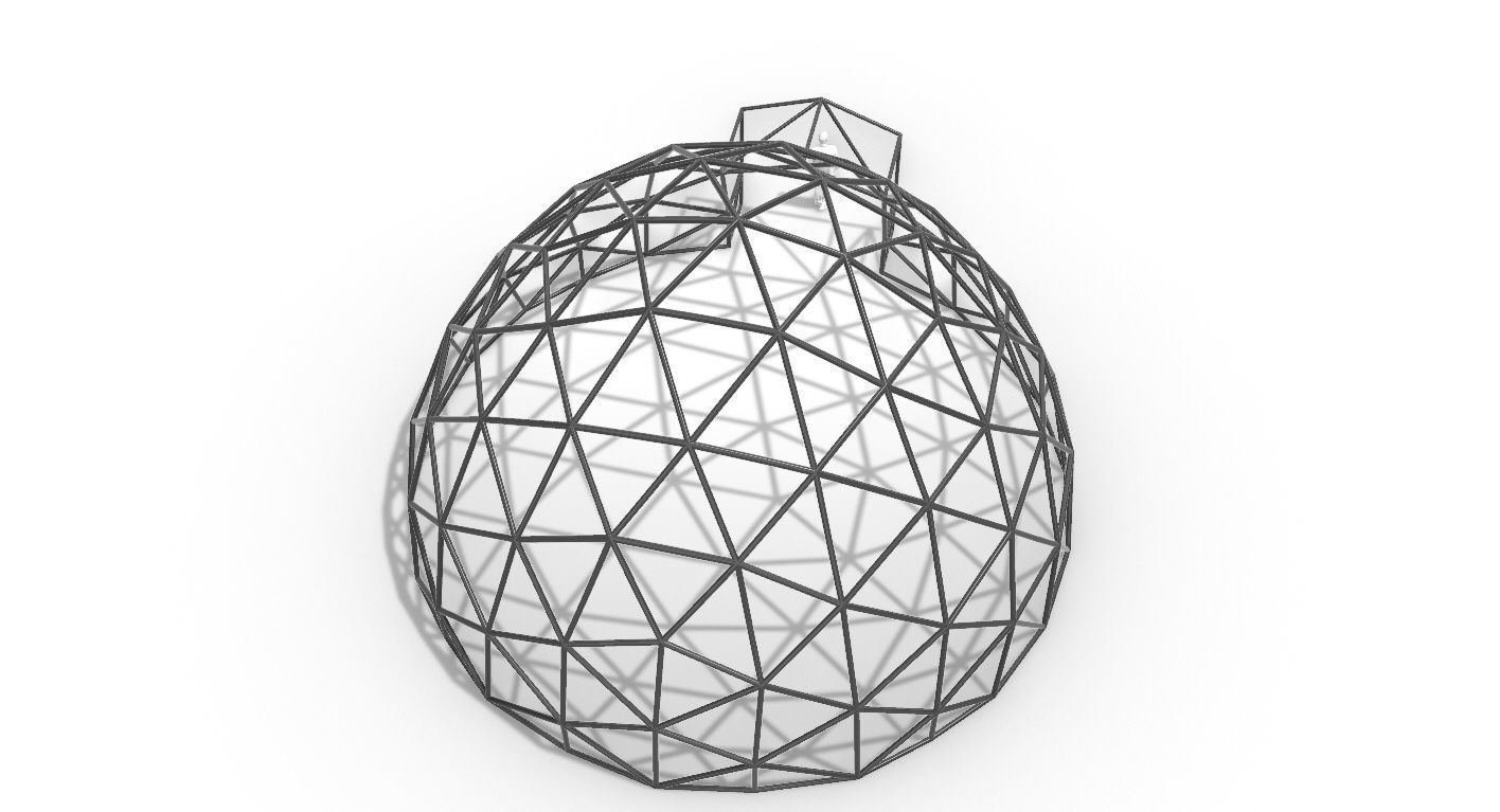 Geodesic Dome with Door Opening V2 3D model_70