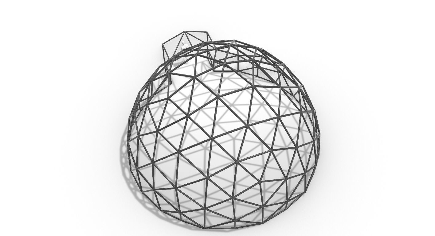 Geodesic Dome with Door Opening V2 3D model_66