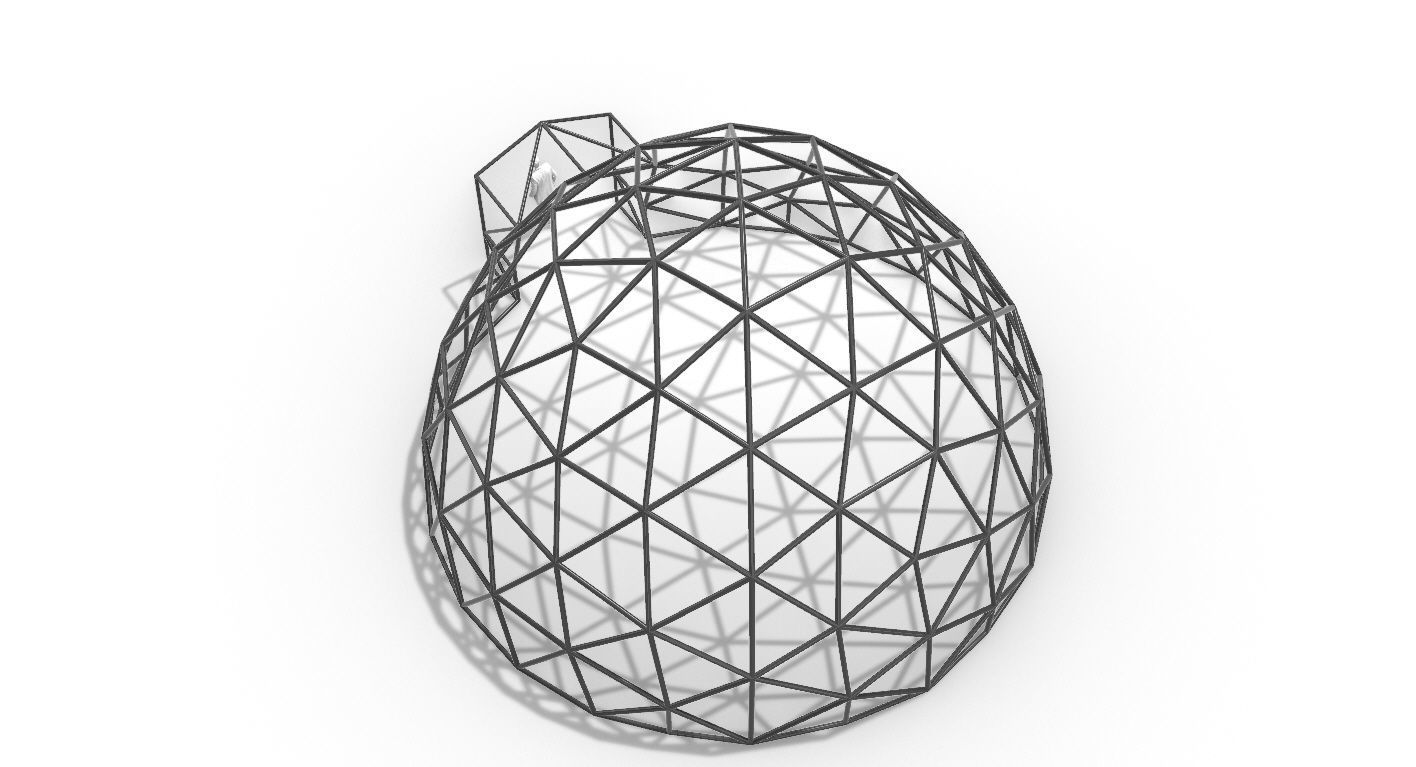 Geodesic Dome with Door Opening V2 3D model_64
