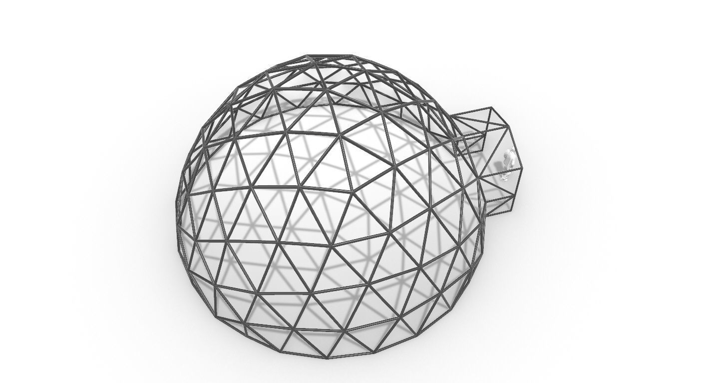 Geodesic Dome with Door Opening V2 3D model_72