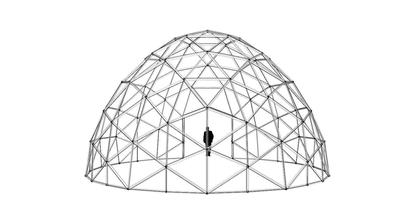 Geodesic Dome with Door Opening V2 3D model_31