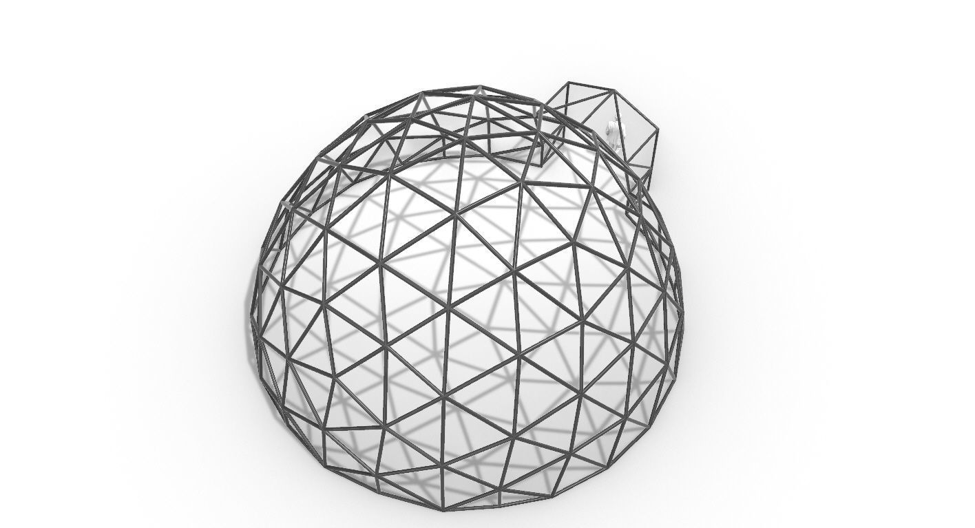 Geodesic Dome with Door Opening V2 3D model_71