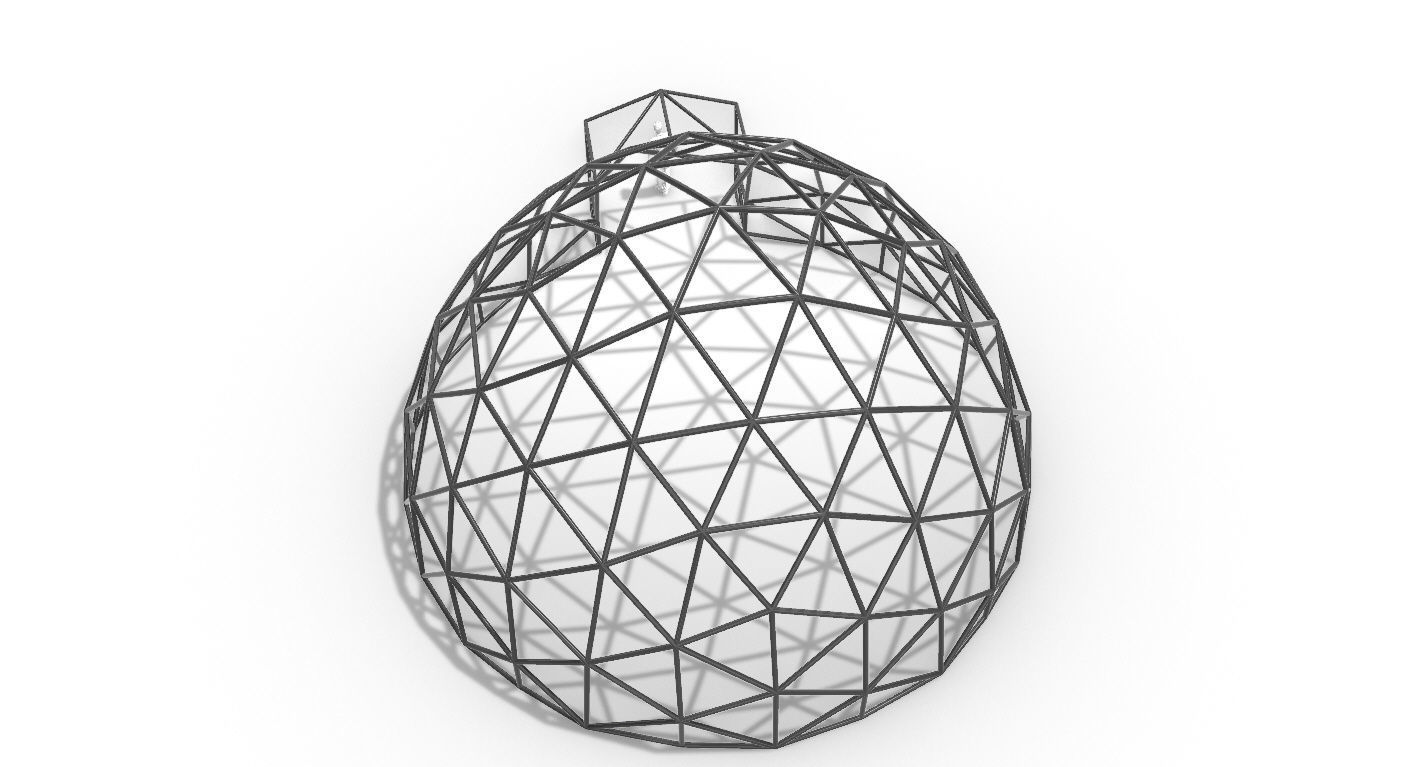 Geodesic Dome with Door Opening V2 3D model_67