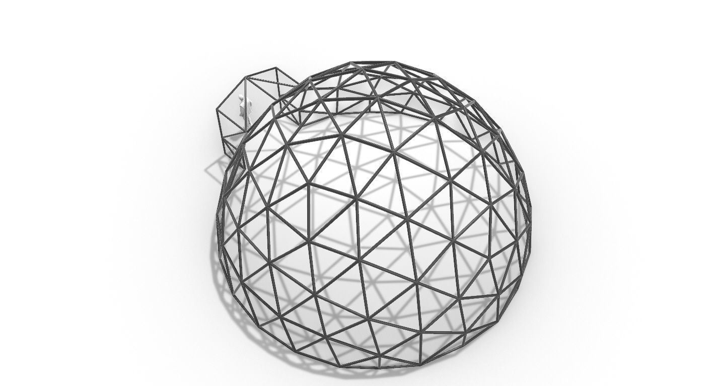 Geodesic Dome with Door Opening V2 3D model_65