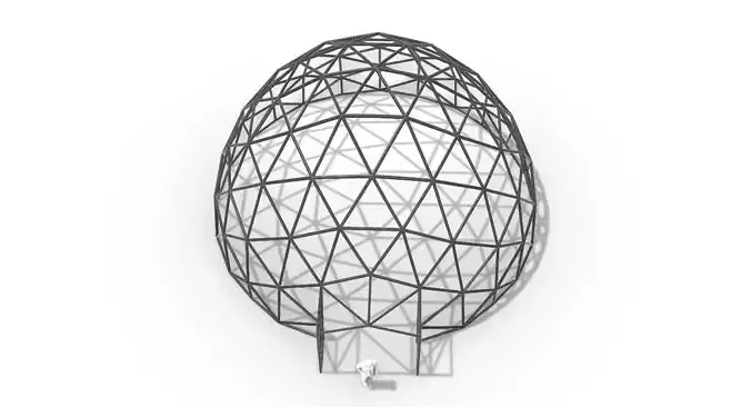 Geodesic Dome with Door Opening V2