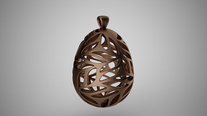 Leafy Egg Necklace 3D print model