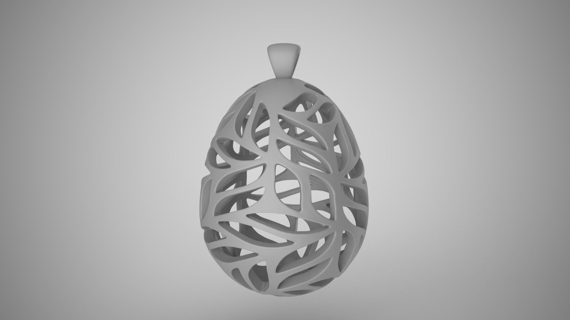 Leafy Egg Necklace 3D print model_2