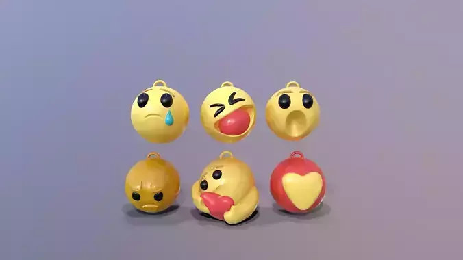 Facebook Expressions Key Chain