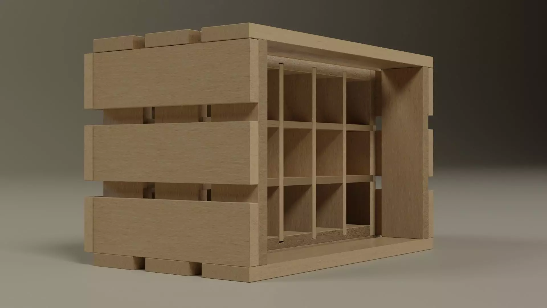 Wine Crate Free 3D model