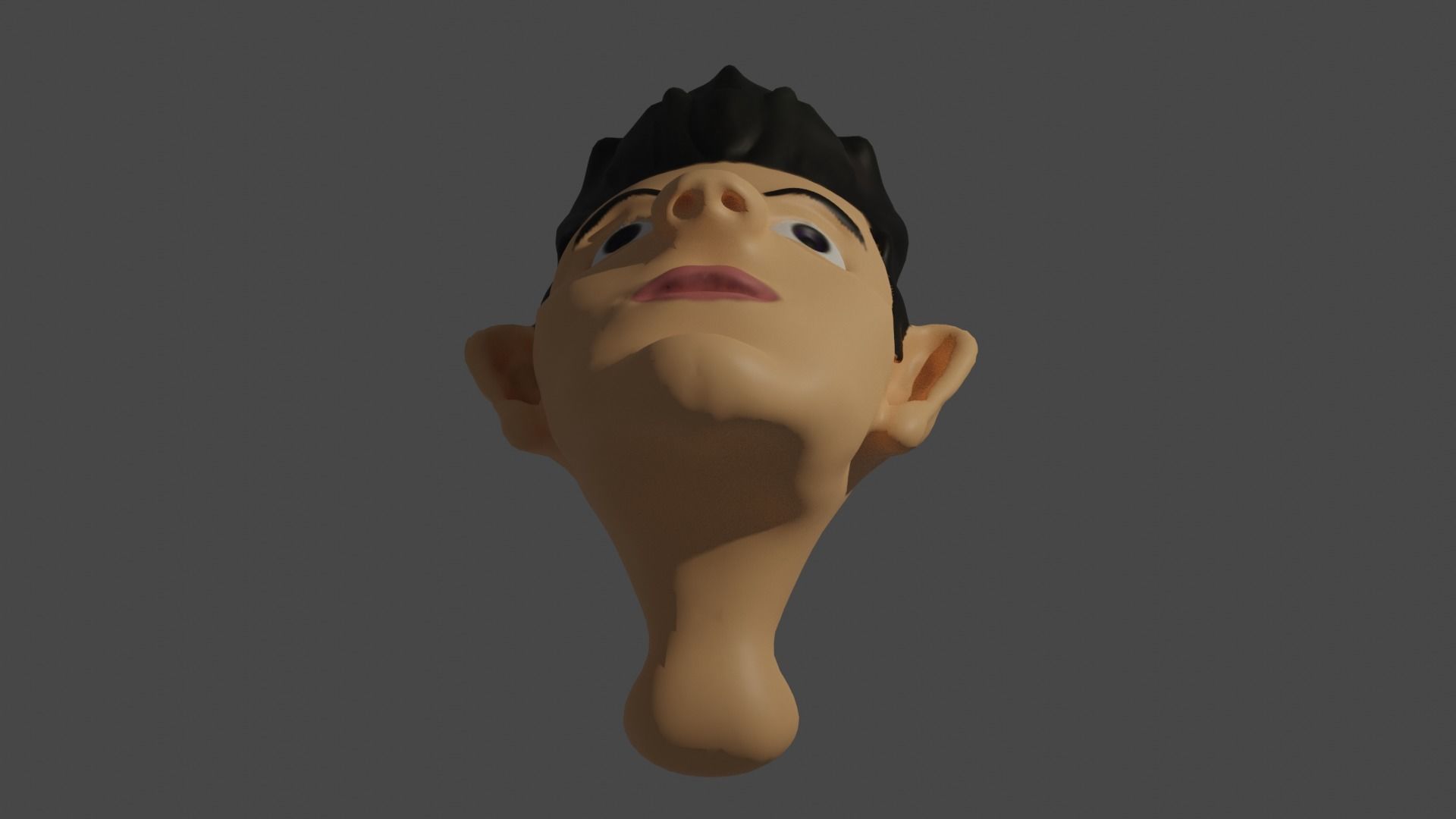 Human Head Low-poly 3D model_4